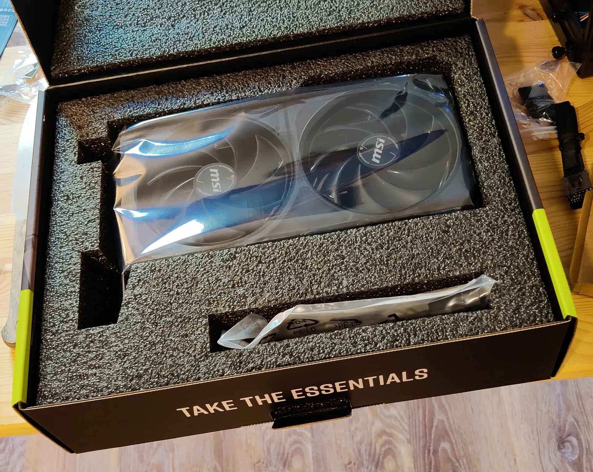 A graphics card in its original packaging