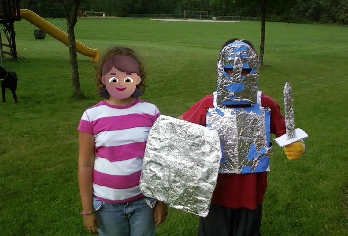 Me showing off my pizza box armor